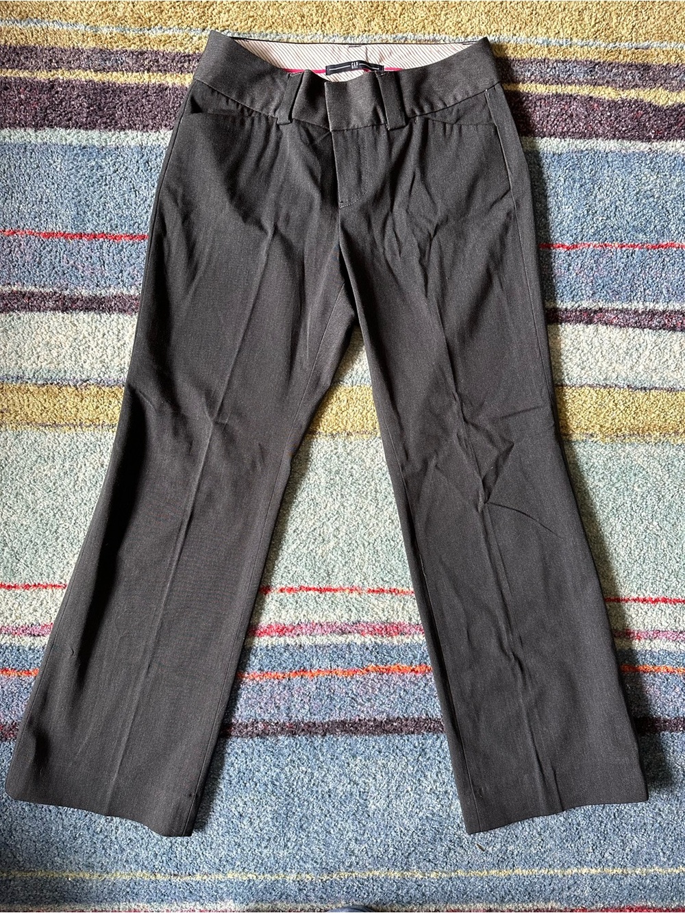 GAP Women's Charcoal “Curvy” Boot-Cut Dress Pants